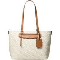 Michael Kors para mulher. 30S6GTVT2B Saco de viagem Jet Set tote médio bege (OSFA), Casual, Lona