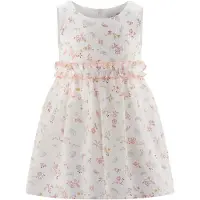 Happy girls Vestido creme / azul claro / amarelo / rosa escurecido