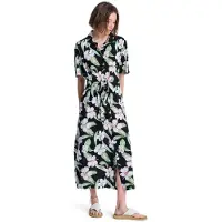 Roxy Vestido Midi De Manga Curta Island Escape Printed