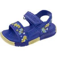 Chicco Sapatos abertos 'Moliere' azul / azul claro / limão / branco