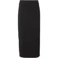 Emporio Armani para mulher. 7W000963_AF12484 Saia longa em malha elástica preta (S), Preto, Algodão, Clássico