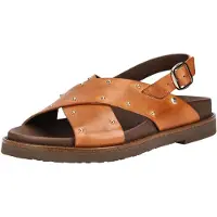 Pikolinos para mulher. W7Z-0995 Sandálias Aitana em pele castanha (38), Couro, Marrom, 1 a 3cm, Fivela, Casual