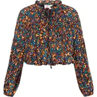 IZIA Blusa verde escuro / laranja claro / laranja escuro / preto