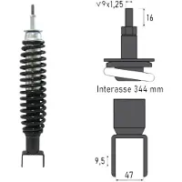 Bcr Amortecedor Traseiro Piaggio Vespa Pk 50cc/pk Xl 125 Cc