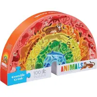 Crocodile Creek Puzzle Rainbow Animals 100 Peças