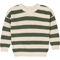 Müsli Pullover creme / verde escuro