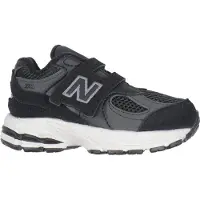 New Balance unisex para criança. IV2002V1 Tênis de couro 2002 Hook & Loop preto (22.5), Plano, Camurça, Velcro, Casual, moda infantil
