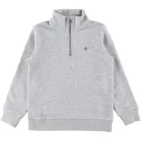 Gant unisex para criança. 906895 Camisola com fecho de correr Shield cinzenta (9/10años= 134/140cm), Casual, Cinza, Algodão, moda infantil
