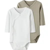 Name it Macacão/Body bege escuro / branco
