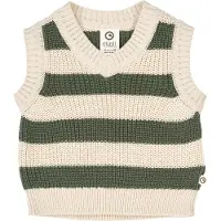 Müsli Pullover creme / verde escuro