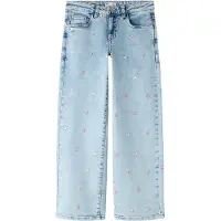 Name it Calças de ganga 'NKFrose' azul / cor-de-rosa / branco