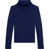 Ralph Lauren para menina. 312850670012 Jersey canelado de modal e algodão marinho (4años= 102/108cm), Casual, Manga comprida, moda infa