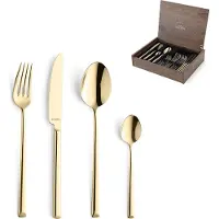 Amefa Metropole 1170ZVMDF3C40, Champagne, conjunto de talheres de 24 peças numa caixa de madeira