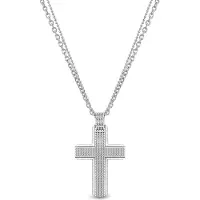 Police da uomo steel Collana con cross Urban Rebel PEAGN0001102