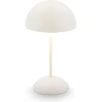 Briloner Candeeiro de mesa LED recarregável Kugle, branco, metal, IP44, regulável