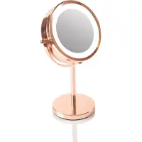 RIO Espelho cosmético duplo face (espelho rosa dourado)
