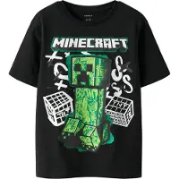 Name it Camisola 'NKMDI MINECRAFT' verde relva / verde escuro / preto / branco
