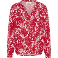 Cream Blusa 'CRTiah' vermelho sangue / branco