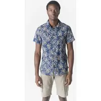 KOROSHI Camisa areia / navy