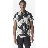 KOROSHI Camisa cinzento claro / preto