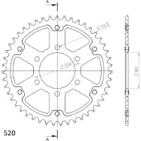 Supersprox Roda Dentada Traseira Stealth 46d Rst478x46gld