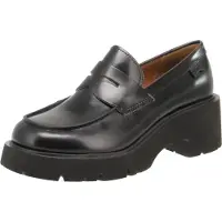 Camper para mulher. K201425-002 Mocassins de couro Milah preto (38), 3 a 5cm, Nenhum, Casual, Sapatos de Festa, Clássico