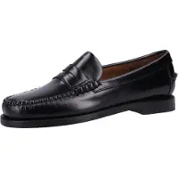 Sebago para mulher. 7001530 Mocassins clássicos em pele Dan preto (40), Couro, Plano, 1 a 3cm, Nenhum, Casual, Sapatos de Festa
