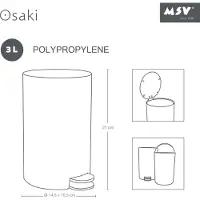 MSV Caixote Do Lixo Para Reciclagem Osaki 3l