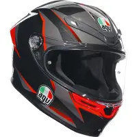 AGV K6 S Slashcut Preto/Cinzento/Vermelho XL unissexo