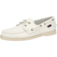 Sebago para homem. 7000H00 Docksides sapatos de barco em pele Portland branco (43), Couro, Plano, Cordão, Casual
