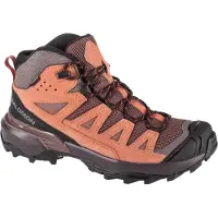 Salomon - Calçado caminhada mulher - X Ultra 360 LTR Mid GTX W Peppercorn/Cognac/Hot Coral para Mulher - Tamanho 40 - Castanho