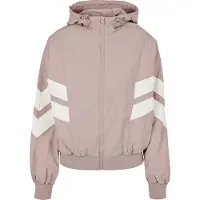 Urban Classics Casaco meia-estação 'Crinkle Batwing' rosa / branco