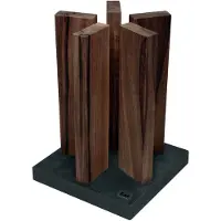 Kai Stonehenge bloco de facas magnético, granito/madeira de nogueira, STH-4