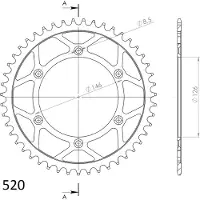 Supersprox Roda Dentada Traseira Steel Suzuki 520x47 Rfe808x47blk