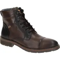 Pikolinos para homem. M2M-8156C1 Botins em pele York castanhos (47), Couro, Marrom, Plano, Zíper, Casual