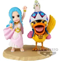 Banpresto Figura Colecionável Mundial Da Série Log: Nefertari Vivi E Karoo One Piece 7 Cm