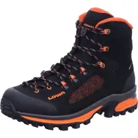 Lowa - Calçado caminhada homem - Corvara GTX Mid Black/Orange para Homem - Tamanho 7,5 UK - Preto