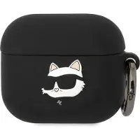 Karl Lagerfeld Capas para smartphones 'Silicone Choupette AirPods 3' preto / branco