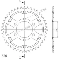 Supersprox Roda Dentada Traseira Stealth 43d Rst478x43gld