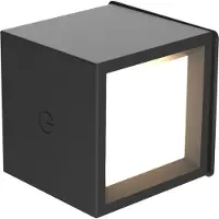 Newgarden Candeeiro de parede recarregável LED Box 8, preto, 7,5x7,5cm