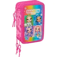 Safta Estojo Triple Filled Rainbow High Shine 36 Peças