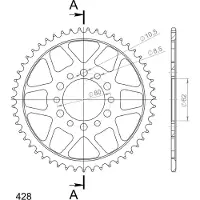 Supersprox Roda Dentada Traseira Steel Yamaha 428x51 Rfe1842x51blk