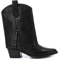 Carmela para mulher. 16196101-NEGRO Botins em pele 161961 Preto (38), Couro, 3 a 5cm, Nenhum, Casual