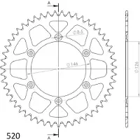 Supersprox Roda Dentada Traseira Aluminium 49d Ral808x49org