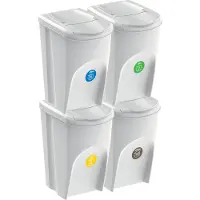 Keden Conjunto De 4 Caixotes Do Lixo Para Reciclagem Sortibox 4x35l