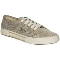Pepe Jeans para mulher. PLS31439 Brady Party Basic Sneakers dourado (37), Ouro, Plano, Cordão, Casual