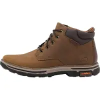 SKECHERS para homem. 204394 Botas de couro para tornozelo Segmento 2.0 Brodgen brown (41), Marrom, Plano, Cordão, Casual