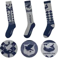 Cinereplicas Meias Longas Ravenclaw High Top 3 Pares