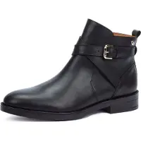 Pikolinos para mulher. W3C-8869 Botas de couro Puertollano preto (42), Plano, Zíper, Casual