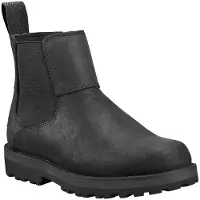 Timberland unisex para criança. TB0A28P10011 Botas de couro Courma Chelsea (26), Preto, Plano, Zíper, Velcro, Casual, moda infantil